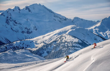 Skiing down Whistler