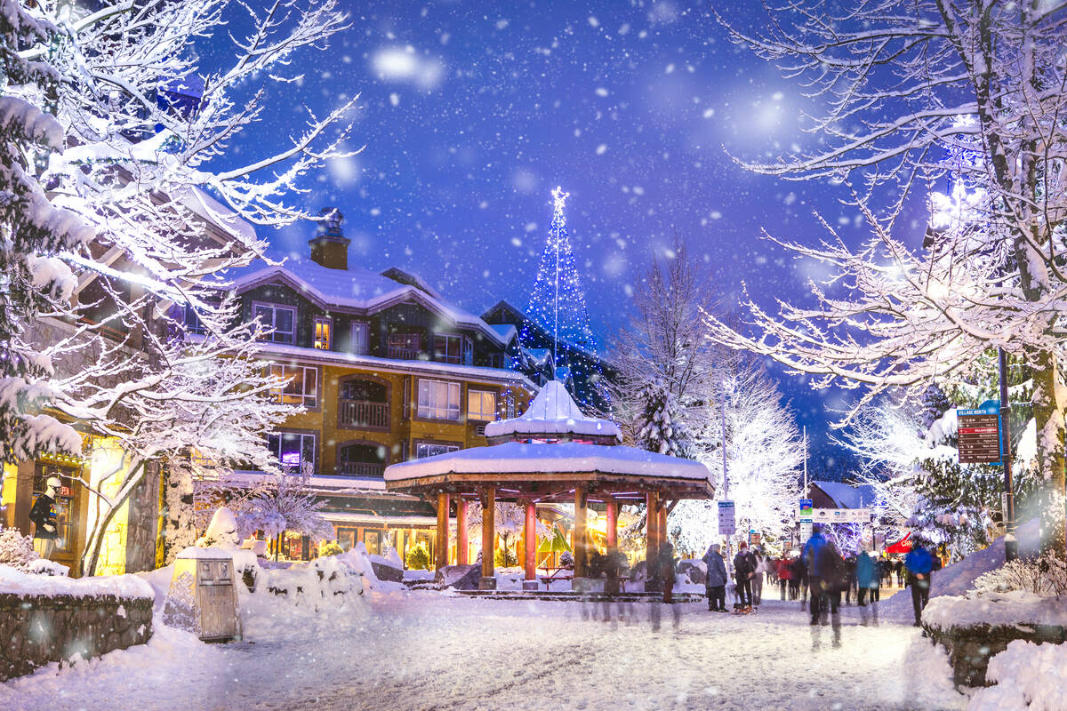 Snowy Whistler Village