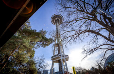 Space Needle from below