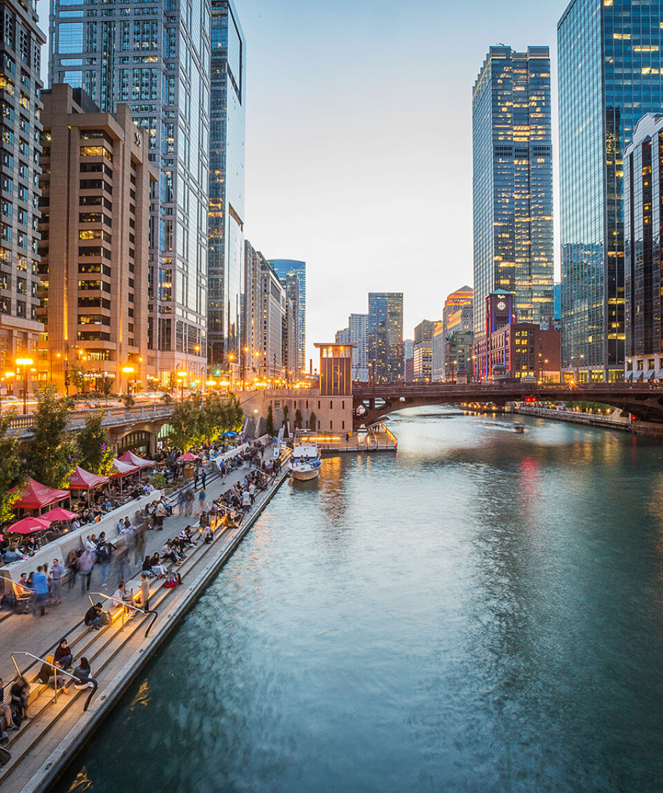 Summer Evening on Chicago River