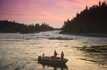 Fishing on the water at Twin Falls Resort